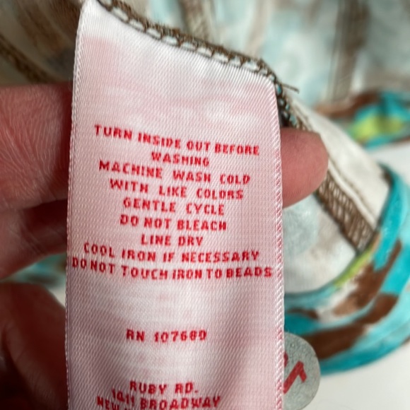 Ruby Rd. beaded neck button front 4 pocket short jacket size 10 - Picture 8 of 10